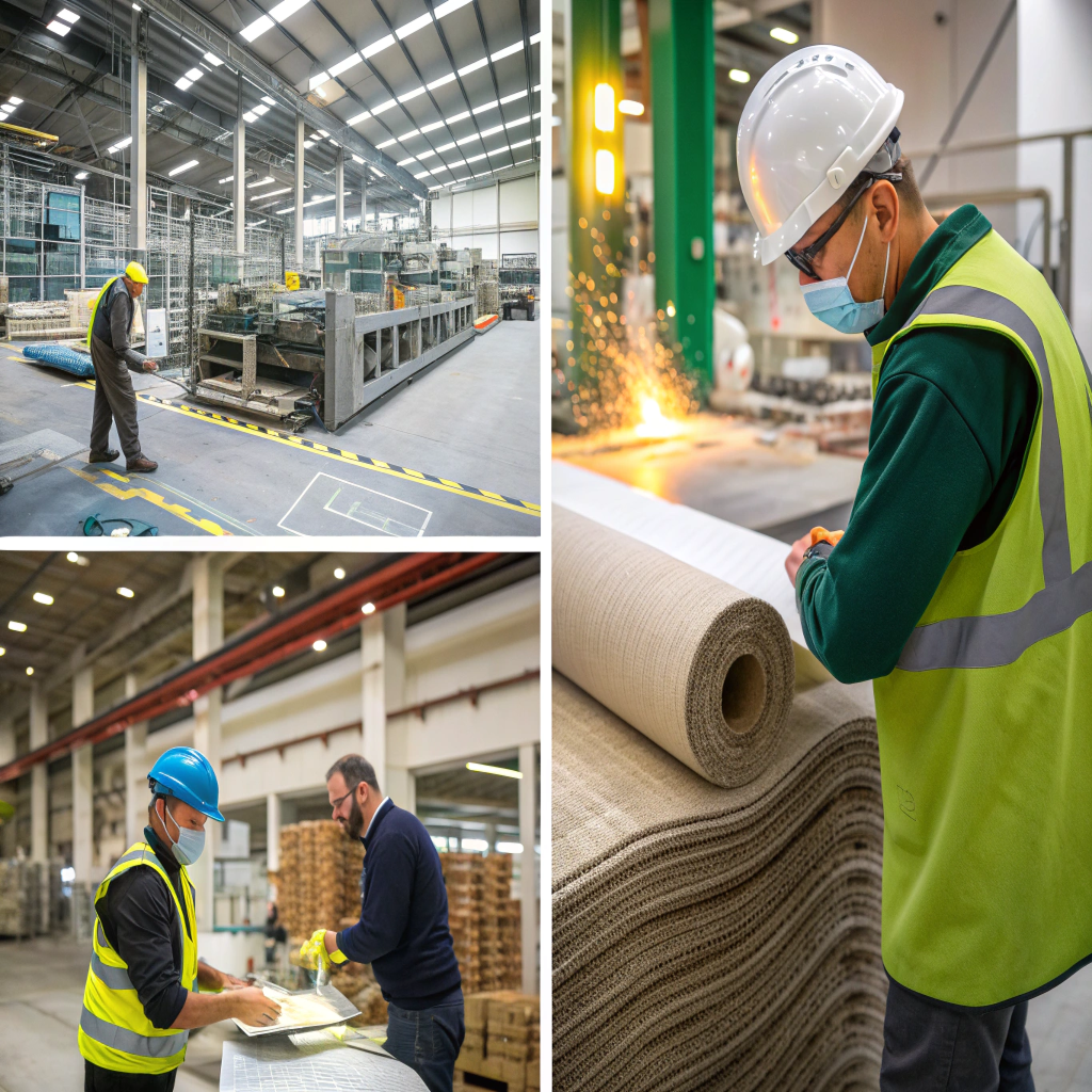 The RIVTA Advantage A collage of RIVTA's sustainable materials and factory operations