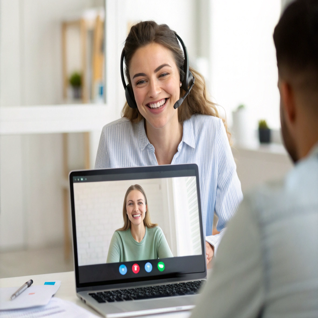 FAQ Sourcing from RIVTA A friendly RIVTA team member answering questions over a video call
