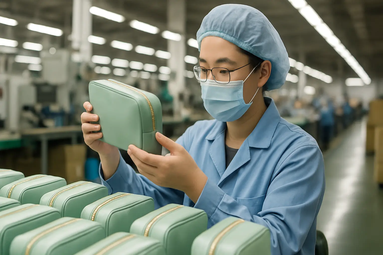 Sourcing and vetting cosmetic bag suppliers World map highlighting manufacturing hubs in China